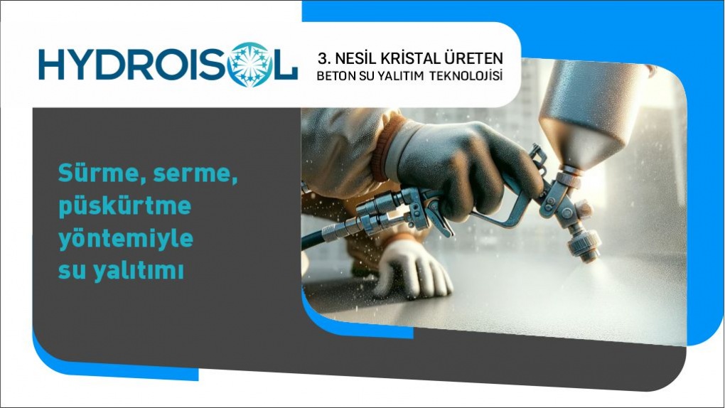 Sürme, Serme, Püskürtme Yöntemiyle Su Yalıtımı